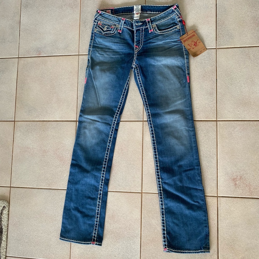 True Religion Billy Super T Lower Rise Jeans sz 30